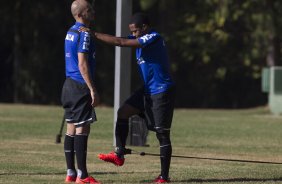 Durante o treino desta manh no Hotel Fazenda das Amoreiras, na cidade de Extrema/MG. O time faz uma intertemporada preparando-se para o prximo jogo dia 17/07 contra o Internacional/RS, na Arena Corinthians, vlido pela 10 rodada do Campeonato Brasileiro de 2014