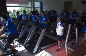 Durante o treino desta manh em um academia na cidade de Extrema/MG. O time faz uma intertemporada preparando-se para o prximo jogo dia 17/07 contra o Internacional/RS, na Arena Corinthians, vlido pela 10 rodada do Campeonato Brasileiro de 2014