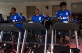 Durante o treino desta manh em um academia na cidade de Extrema/MG. O time faz uma intertemporada preparando-se para o prximo jogo dia 17/07 contra o Internacional/RS, na Arena Corinthians, vlido pela 10 rodada do Campeonato Brasileiro de 2014