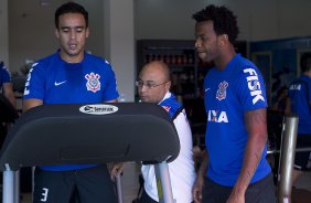 Durante o treino desta manh em um academia na cidade de Extrema/MG. O time faz uma intertemporada preparando-se para o prximo jogo dia 17/07 contra o Internacional/RS, na Arena Corinthians, vlido pela 10 rodada do Campeonato Brasileiro de 2014