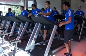 Durante o treino desta manh em um academia na cidade de Extrema/MG. O time faz uma intertemporada preparando-se para o prximo jogo dia 17/07 contra o Internacional/RS, na Arena Corinthians, vlido pela 10 rodada do Campeonato Brasileiro de 2014