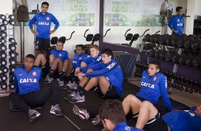 Durante o treino esta manh em uma academia na cidade de Extrema/MG. O time faz uma intertemporada preparando-se para o prximo jogo dia 17/07 contra o Internacional/RS, na Arena Corinthians, vlido pela 10 rodada do Campeonato Brasileiro de 2014