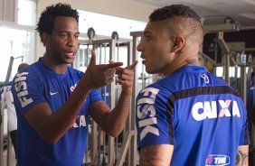 Durante o treino esta manh em uma academia na cidade de Extrema/MG. O time faz uma intertemporada preparando-se para o prximo jogo dia 17/07 contra o Internacional/RS, na Arena Corinthians, vlido pela 10 rodada do Campeonato Brasileiro de 2014