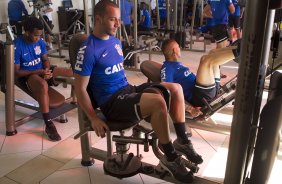 Durante o treino esta manh em uma academia na cidade de Extrema/MG. O time faz uma intertemporada preparando-se para o prximo jogo dia 17/07 contra o Internacional/RS, na Arena Corinthians, vlido pela 10 rodada do Campeonato Brasileiro de 2014
