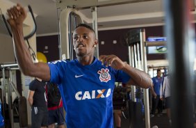 Durante o treino esta manh em uma academia na cidade de Extrema/MG. O time faz uma intertemporada preparando-se para o prximo jogo dia 17/07 contra o Internacional/RS, na Arena Corinthians, vlido pela 10 rodada do Campeonato Brasileiro de 2014