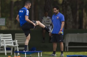 Durante o treino desta tarde no Hotel Fazenda das Amorerias, na cidade de Extrema/MG. O time faz uma intertemporada preparando-se para o próximo jogo dia 17/07 contra o Internacional/RS, na Arena Corinthians, válido pela 10ª rodada do Campeonato Brasileiro de 2014