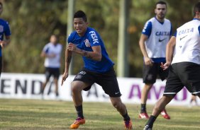Durante o treino desta tarde no Hotel Fazenda das Amorerias, na cidade de Extrema/MG. O time faz uma intertemporada preparando-se para o próximo jogo dia 17/07 contra o Internacional/RS, na Arena Corinthians, válido pela 10ª rodada do Campeonato Brasileiro de 2014