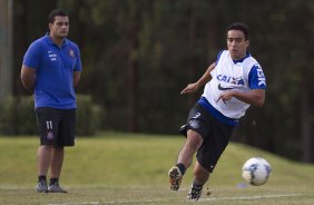 Durante o treino desta tarde no Hotel Fazenda das Amorerias, na cidade de Extrema/MG. O time faz uma intertemporada preparando-se para o próximo jogo dia 17/07 contra o Internacional/RS, na Arena Corinthians, válido pela 10ª rodada do Campeonato Brasileiro de 2014