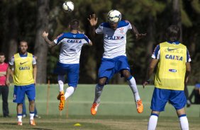 Durante o treino desta manh no Hotel Fazenda das Amorerias, na cidade de Extrema/MG. O time faz uma intertemporada preparando-se para o prximo jogo dia 17/07 contra o Internacional/RS, na Arena Corinthians, vlido pela 10 rodada do Campeonato Brasileiro de 2014