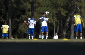 Durante o treino desta manh no Hotel Fazenda das Amorerias, na cidade de Extrema/MG. O time faz uma intertemporada preparando-se para o prximo jogo dia 17/07 contra o Internacional/RS, na Arena Corinthians, vlido pela 10 rodada do Campeonato Brasileiro de 2014