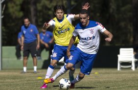 Durante o treino desta manhã no Hotel Fazenda das Amorerias, na cidade de Extrema/MG. O time faz uma intertemporada preparando-se para o próximo jogo dia 17/07 contra o Internacional/RS, na Arena Corinthians, válido pela 10ª rodada do Campeonato Brasileiro de 2014