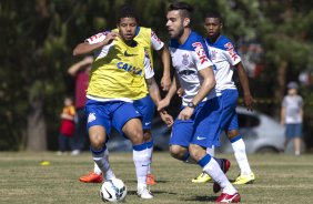 Durante o treino desta manhã no Hotel Fazenda das Amorerias, na cidade de Extrema/MG. O time faz uma intertemporada preparando-se para o próximo jogo dia 17/07 contra o Internacional/RS, na Arena Corinthians, válido pela 10ª rodada do Campeonato Brasileiro de 2014