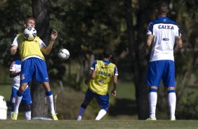 Durante o treino desta manh no Hotel Fazenda das Amorerias, na cidade de Extrema/MG. O time faz uma intertemporada preparando-se para o prximo jogo dia 17/07 contra o Internacional/RS, na Arena Corinthians, vlido pela 10 rodada do Campeonato Brasileiro de 2014