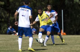 Durante o treino desta manhã no Hotel Fazenda das Amorerias, na cidade de Extrema/MG. O time faz uma intertemporada preparando-se para o próximo jogo dia 17/07 contra o Internacional/RS, na Arena Corinthians, válido pela 10ª rodada do Campeonato Brasileiro de 2014