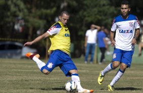 Durante o treino desta manhã no Hotel Fazenda das Amorerias, na cidade de Extrema/MG. O time faz uma intertemporada preparando-se para o próximo jogo dia 17/07 contra o Internacional/RS, na Arena Corinthians, válido pela 10ª rodada do Campeonato Brasileiro de 2014