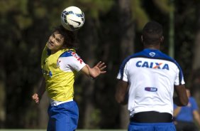 Durante o treino desta manh no Hotel Fazenda das Amorerias, na cidade de Extrema/MG. O time faz uma intertemporada preparando-se para o prximo jogo dia 17/07 contra o Internacional/RS, na Arena Corinthians, vlido pela 10 rodada do Campeonato Brasileiro de 2014