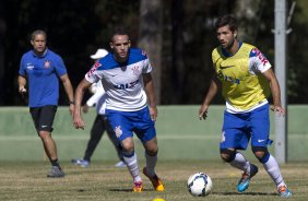 Durante o treino desta manhã no Hotel Fazenda das Amorerias, na cidade de Extrema/MG. O time faz uma intertemporada preparando-se para o próximo jogo dia 17/07 contra o Internacional/RS, na Arena Corinthians, válido pela 10ª rodada do Campeonato Brasileiro de 2014