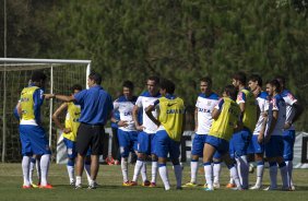 Durante o treino desta manh no Hotel Fazenda das Amorerias, na cidade de Extrema/MG. O time faz uma intertemporada preparando-se para o prximo jogo dia 17/07 contra o Internacional/RS, na Arena Corinthians, vlido pela 10 rodada do Campeonato Brasileiro de 2014