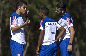 Durante o treino desta manhã no Hotel Fazenda das Amorerias, na cidade de Extrema/MG. O time faz uma intertemporada preparando-se para o próximo jogo dia 17/07 contra o Internacional/RS, na Arena Corinthians, válido pela 10ª rodada do Campeonato Brasileiro de 2014