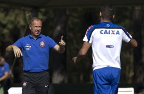 Durante o treino desta manhã no Hotel Fazenda das Amorerias, na cidade de Extrema/MG. O time faz uma intertemporada preparando-se para o próximo jogo dia 17/07 contra o Internacional/RS, na Arena Corinthians, válido pela 10ª rodada do Campeonato Brasileiro de 2014