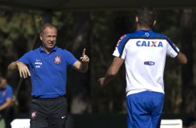 Durante o treino desta manh no Hotel Fazenda das Amorerias, na cidade de Extrema/MG. O time faz uma intertemporada preparando-se para o prximo jogo dia 17/07 contra o Internacional/RS, na Arena Corinthians, vlido pela 10 rodada do Campeonato Brasileiro de 2014