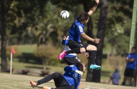 Durante o treino desta manh no Hotel Fazenda das Amorerias, na cidade de Extrema/MG. O time faz uma intertemporada preparando-se para o prximo jogo dia 17/07 contra o Internacional/RS, na Arena Corinthians, vlido pela 10 rodada do Campeonato Brasileiro de 2014