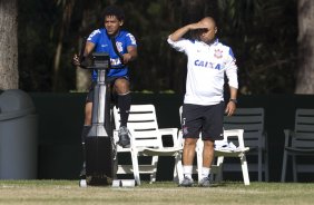 Durante o treino desta manh no Hotel Fazenda das Amorerias, na cidade de Extrema/MG. O time faz uma intertemporada preparando-se para o prximo jogo dia 17/07 contra o Internacional/RS, na Arena Corinthians, vlido pela 10 rodada do Campeonato Brasileiro de 2014