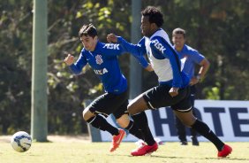 Durante o treino desta manh no Hotel Fazenda das Amorerias, na cidade de Extrema/MG. O time faz uma intertemporada preparando-se para o prximo jogo dia 17/07 contra o Internacional/RS, na Arena Corinthians, vlido pela 10 rodada do Campeonato Brasileiro de 2014
