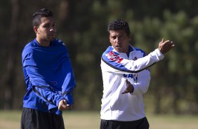 Durante o treino desta manh no Hotel Fazenda das Amorerias, na cidade de Extrema/MG. O time faz uma intertemporada preparando-se para o prximo jogo dia 17/07 contra o Internacional/RS, na Arena Corinthians, vlido pela 10 rodada do Campeonato Brasileiro de 2014