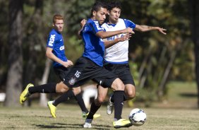 Durante o treino desta manh no Hotel Fazenda das Amorerias, na cidade de Extrema/MG. O time faz uma intertemporada preparando-se para o prximo jogo dia 17/07 contra o Internacional/RS, na Arena Corinthians, vlido pela 10 rodada do Campeonato Brasileiro de 2014