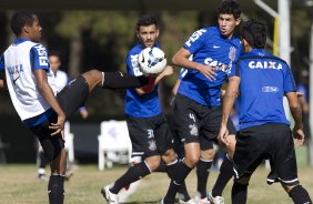 Durante o treino desta manh no Hotel Fazenda das Amorerias, na cidade de Extrema/MG. O time faz uma intertemporada preparando-se para o prximo jogo dia 17/07 contra o Internacional/RS, na Arena Corinthians, vlido pela 10 rodada do Campeonato Brasileiro de 2014
