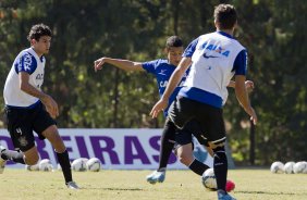 Durante o treino desta manh no Hotel Fazenda das Amorerias, na cidade de Extrema/MG. O time faz uma intertemporada preparando-se para o prximo jogo dia 17/07 contra o Internacional/RS, na Arena Corinthians, vlido pela 10 rodada do Campeonato Brasileiro de 2014