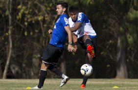 Durante o treino desta manh no Hotel Fazenda das Amorerias, na cidade de Extrema/MG. O time faz uma intertemporada preparando-se para o prximo jogo dia 17/07 contra o Internacional/RS, na Arena Corinthians, vlido pela 10 rodada do Campeonato Brasileiro de 2014
