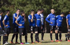 Durante o treino desta manh no Hotel Fazenda das Amorerias, na cidade de Extrema/MG. O time faz uma intertemporada preparando-se para o prximo jogo dia 17/07 contra o Internacional/RS, na Arena Corinthians, vlido pela 10 rodada do Campeonato Brasileiro de 2014