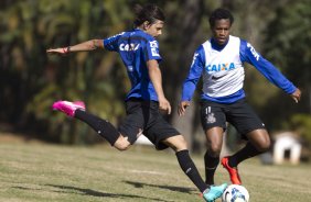 Durante o treino desta manh no Hotel Fazenda das Amorerias, na cidade de Extrema/MG. O time faz uma intertemporada preparando-se para o prximo jogo dia 17/07 contra o Internacional/RS, na Arena Corinthians, vlido pela 10 rodada do Campeonato Brasileiro de 2014