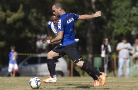 Durante o treino desta manh no Hotel Fazenda das Amorerias, na cidade de Extrema/MG. O time faz uma intertemporada preparando-se para o prximo jogo dia 17/07 contra o Internacional/RS, na Arena Corinthians, vlido pela 10 rodada do Campeonato Brasileiro de 2014