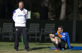 Durante o treino desta manh no Hotel Fazenda das Amorerias, na cidade de Extrema/MG. O time faz uma intertemporada preparando-se para o prximo jogo dia 17/07 contra o Internacional/RS, na Arena Corinthians, vlido pela 10 rodada do Campeonato Brasileiro de 2014