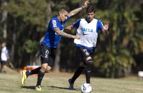 Durante o treino desta manh no Hotel Fazenda das Amorerias, na cidade de Extrema/MG. O time faz uma intertemporada preparando-se para o prximo jogo dia 17/07 contra o Internacional/RS, na Arena Corinthians, vlido pela 10 rodada do Campeonato Brasileiro de 2014