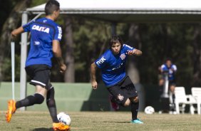 Durante o treino desta manh no Hotel Fazenda das Amorerias, na cidade de Extrema/MG. O time faz uma intertemporada preparando-se para o prximo jogo dia 17/07 contra o Internacional/RS, na Arena Corinthians, vlido pela 10 rodada do Campeonato Brasileiro de 2014