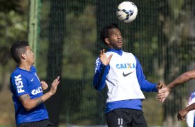 Durante o treino desta manh no Hotel Fazenda das Amorerias, na cidade de Extrema/MG. O time faz uma intertemporada preparando-se para o prximo jogo dia 17/07 contra o Internacional/RS, na Arena Corinthians, vlido pela 10 rodada do Campeonato Brasileiro de 2014