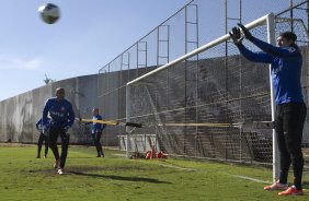 Durante o treino esta manh no CT Joaquim Grava, Parque Ecolgico do Tiete, zona leste de So Paulo, contra o So Bernardo. O prximo jogo da equipe ser dia 17/07, contra o Internacional/RS, na Arena Corinthians, vlido pela 10 rodada do Campeonato Brasileiro de 2014