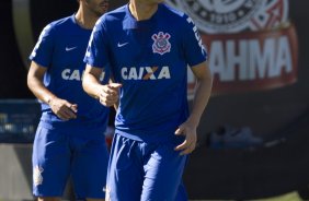 Durante o treino esta manh no CT Joaquim Grava, Parque Ecolgico do Tiete, zona leste de So Paulo, contra o So Bernardo. O prximo jogo da equipe ser dia 17/07, contra o Internacional/RS, na Arena Corinthians, vlido pela 10 rodada do Campeonato Brasileiro de 2014
