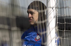 Durante o treino esta manh no CT Joaquim Grava, Parque Ecolgico do Tiete, zona leste de So Paulo, contra o So Bernardo. O prximo jogo da equipe ser dia 17/07, contra o Internacional/RS, na Arena Corinthians, vlido pela 10 rodada do Campeonato Brasileiro de 2014