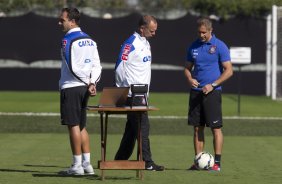 Durante o treino esta manh no CT Joaquim Grava, Parque Ecolgico do Tiete, zona leste de So Paulo, contra o So Bernardo. O prximo jogo da equipe ser dia 17/07, contra o Internacional/RS, na Arena Corinthians, vlido pela 10 rodada do Campeonato Brasileiro de 2014