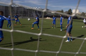 Durante o treino esta manh no CT Joaquim Grava, Parque Ecolgico do Tiete, zona leste de So Paulo, contra o So Bernardo. O prximo jogo da equipe ser dia 17/07, contra o Internacional/RS, na Arena Corinthians, vlido pela 10 rodada do Campeonato Brasileiro de 2014