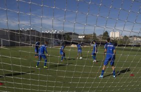 Durante o treino esta manh no CT Joaquim Grava, Parque Ecolgico do Tiete, zona leste de So Paulo, contra o So Bernardo. O prximo jogo da equipe ser dia 17/07, contra o Internacional/RS, na Arena Corinthians, vlido pela 10 rodada do Campeonato Brasileiro de 2014