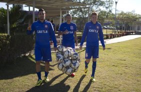 Durante o treino esta manh no CT Joaquim Grava, Parque Ecolgico do Tiete, zona leste de So Paulo, contra o So Bernardo. O prximo jogo da equipe ser dia 17/07, contra o Internacional/RS, na Arena Corinthians, vlido pela 10 rodada do Campeonato Brasileiro de 2014