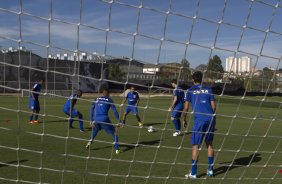 Durante o treino esta manh no CT Joaquim Grava, Parque Ecolgico do Tiete, zona leste de So Paulo, contra o So Bernardo. O prximo jogo da equipe ser dia 17/07, contra o Internacional/RS, na Arena Corinthians, vlido pela 10 rodada do Campeonato Brasileiro de 2014