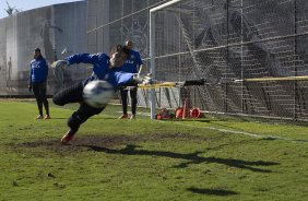 Durante o treino esta manh no CT Joaquim Grava, Parque Ecolgico do Tiete, zona leste de So Paulo, contra o So Bernardo. O prximo jogo da equipe ser dia 17/07, contra o Internacional/RS, na Arena Corinthians, vlido pela 10 rodada do Campeonato Brasileiro de 2014