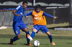 Durante o treino esta manh no CT Joaquim Grava, Parque Ecolgico do Tiete, zona leste de So Paulo, contra o So Bernardo. O prximo jogo da equipe ser dia 17/07, contra o Internacional/RS, na Arena Corinthians, vlido pela 10 rodada do Campeonato Brasileiro de 2014